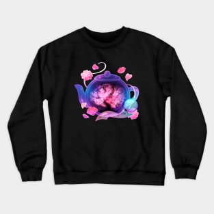 Nighttime Sakura Teapot Crewneck Sweatshirt